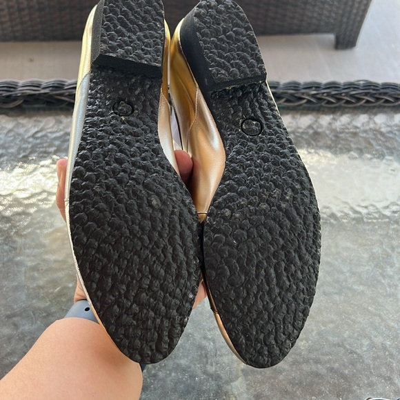 Siamanto Vintage Glam Art Deco Metallic Patchwork Leather Lace-Up Flats Size 8 - Picture 7 of 9